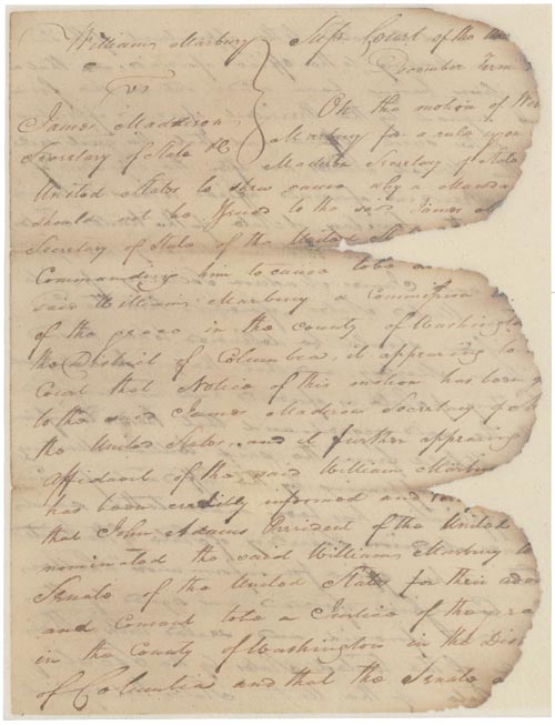 Marbury v. Madison (1803) Marbury v. Madison (1803)